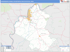 Parkersburg-Vienna Metro Area Digital Map Basic Style